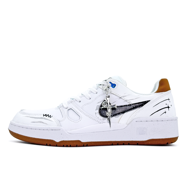 Nike Nike Full Force Starry Sky Abrasion Resistant Abrasion Resistant Low top Skateboard Shoes Men's Black White New