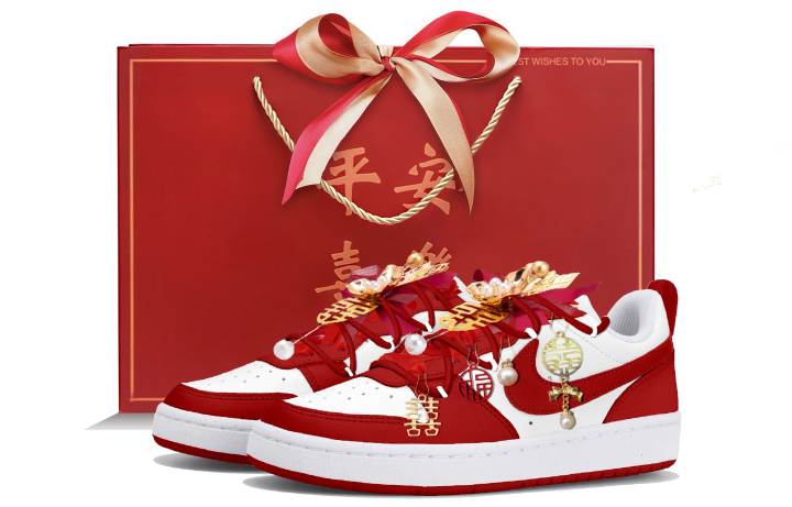 Nike Nike Court Borough Low top Skateboard Shoes Women's Red