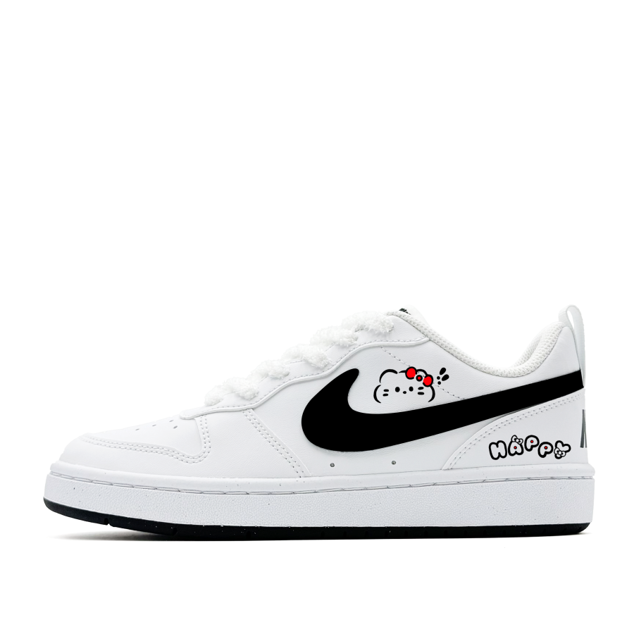 Nike Nike Court Borough Naughty Kitten, Cute, Girlish, Sweet Style, Cartoon, Anti Aging, Campus Synthetic Leather