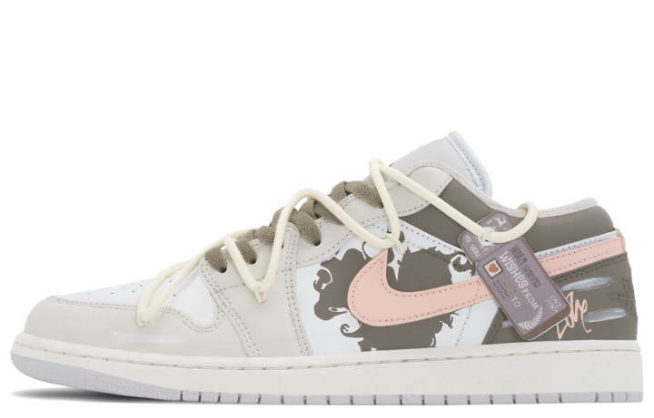Jordan Jordan Air Jordan 1 Mocha Heart Slip Resistant Abrasion Resistant Slip Resistant Abrasion Resistant Low top