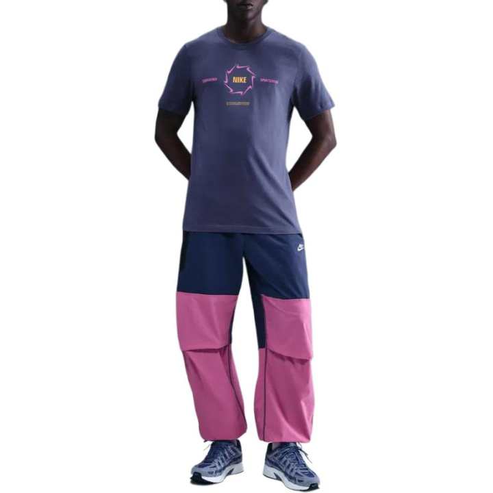 Nike Nike Swoosh T Shirts Men's Blue Purple Crew Neck
