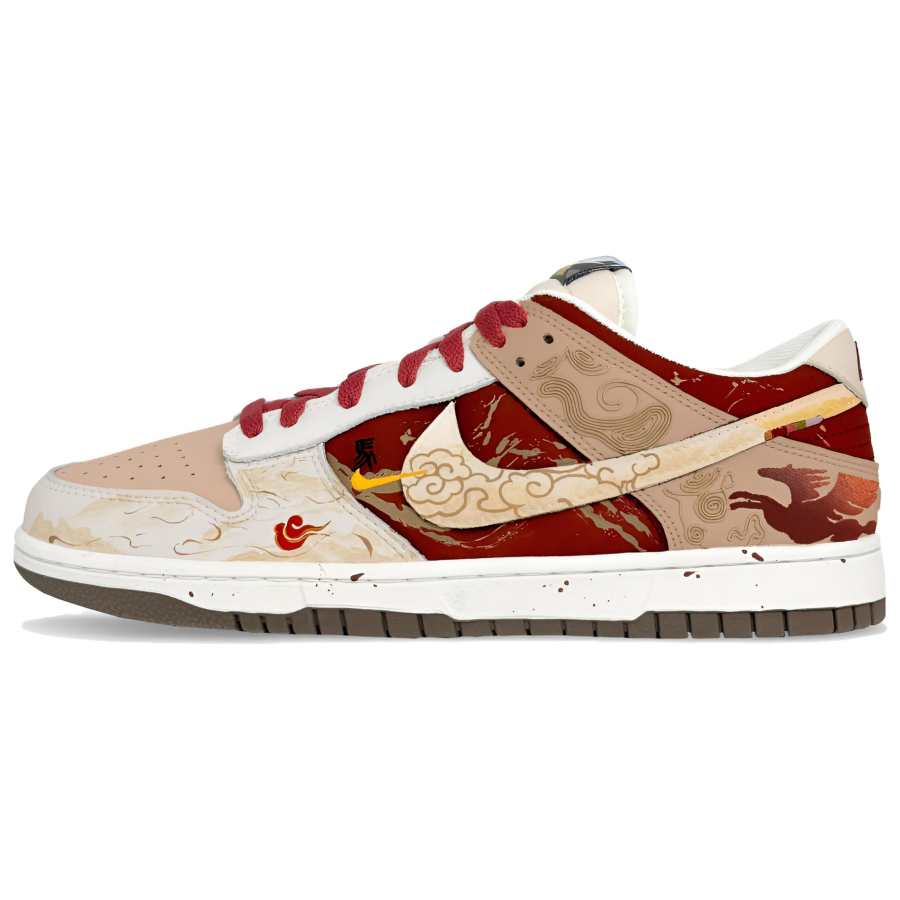 Nike Nike Dunk Cushioning, Wear Resistant Low top Skateboard Shoes Men's Red