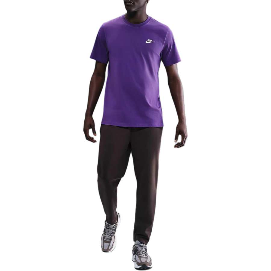 Nike Nike Club T Shirts Men's Purple Crew Neck