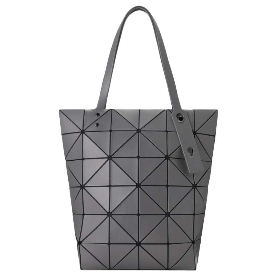 ISSEY MIYAKE BLOCKY Polyvinyl Chloride & Polyester & Nylon Handbag, Shoulder Bag Unisex Charcoal Gray