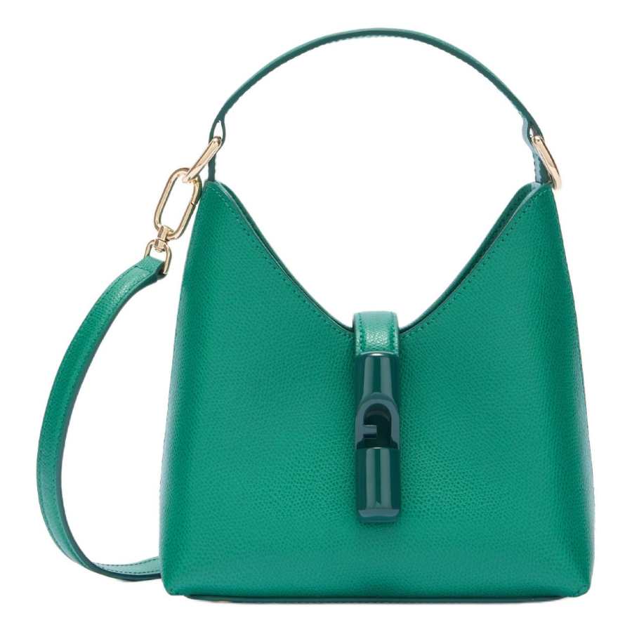 Furla Cow Leather One Shoulder Handbag Mini Women's Jadeite Green