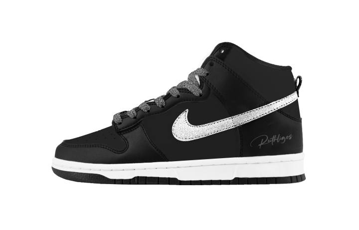 Nike Nike Dunk Blackberry Silverberry Abrasion Resistant High top Skateboard Shoes Women's Silver Black