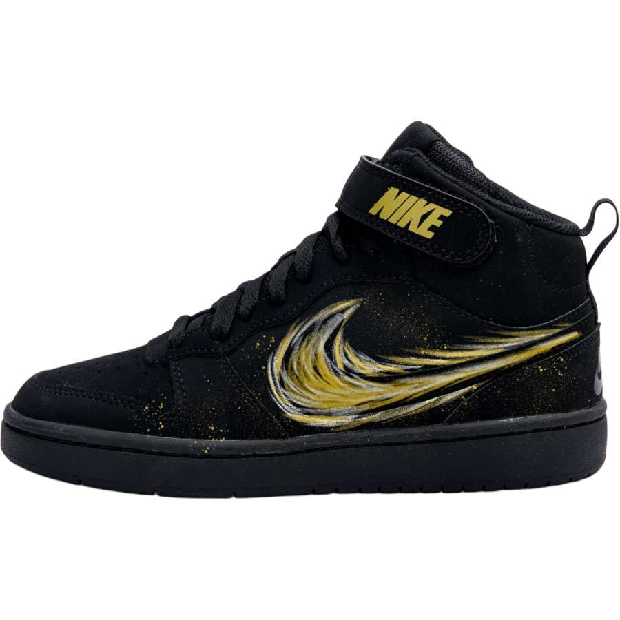 Nike Nike Court Borough High top Kids' Skateboarding Shoes Black Teenagers