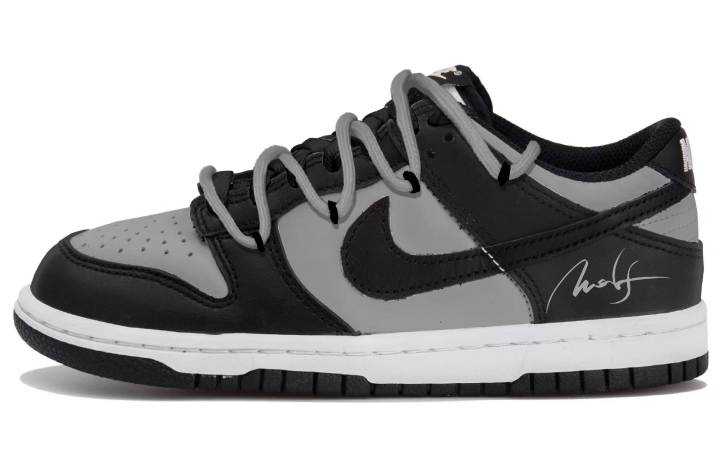 Nike Nike Dunk Low top Skateboard Shoes Black Gray Teenagers