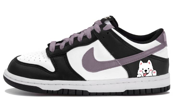 Nike Nike Dunk Low top Skateboard Shoes Women's White Black Purple