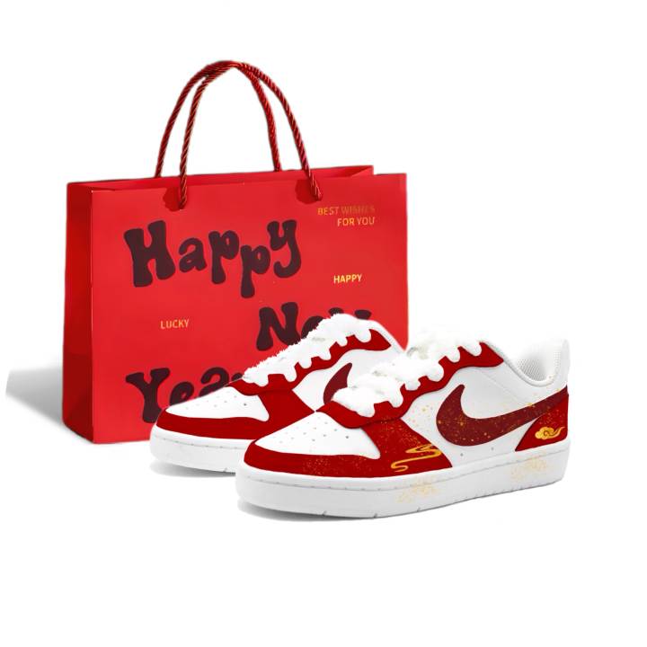 Nike Nike Court Borough Red Cloud Golden Mango, Bug II Manufacturing Leather Cushioning Abrasion Resistant Low top