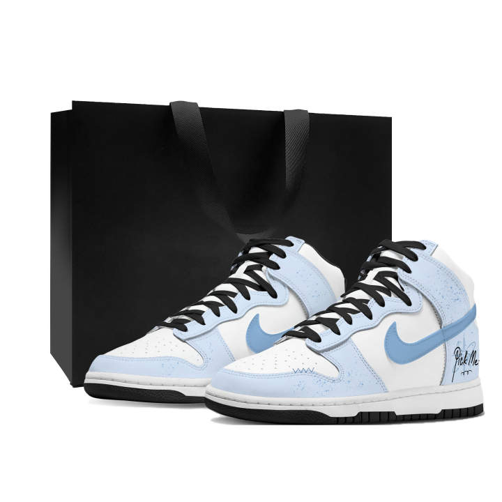Nike Nike Dunk Thermal Cushioning Abrasion Resistant High top Skateboard Shoes Women's Blue