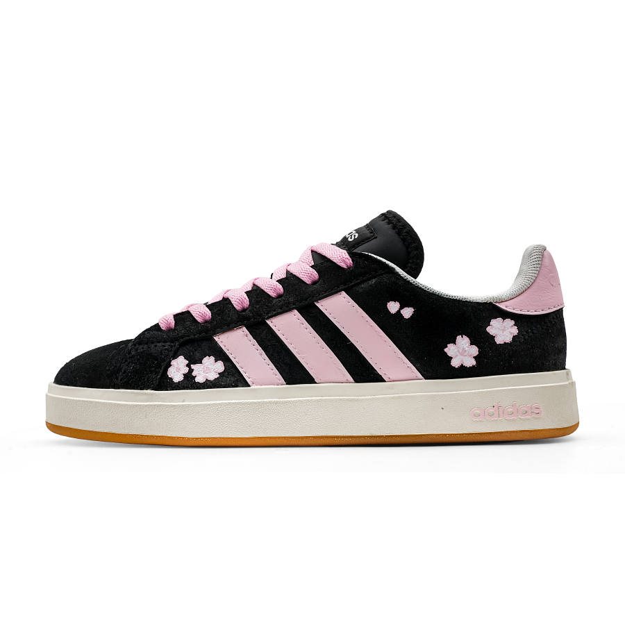 Adidas Adidas Grand Court Base 00s Cherry Blossom Ink Journal Suede Abrasion Resistant Slip Resistant