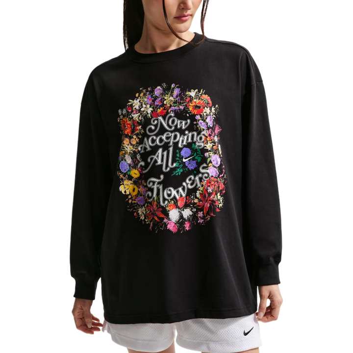 Nike Nike T Shirts Women's Black Crew Neck Moderate