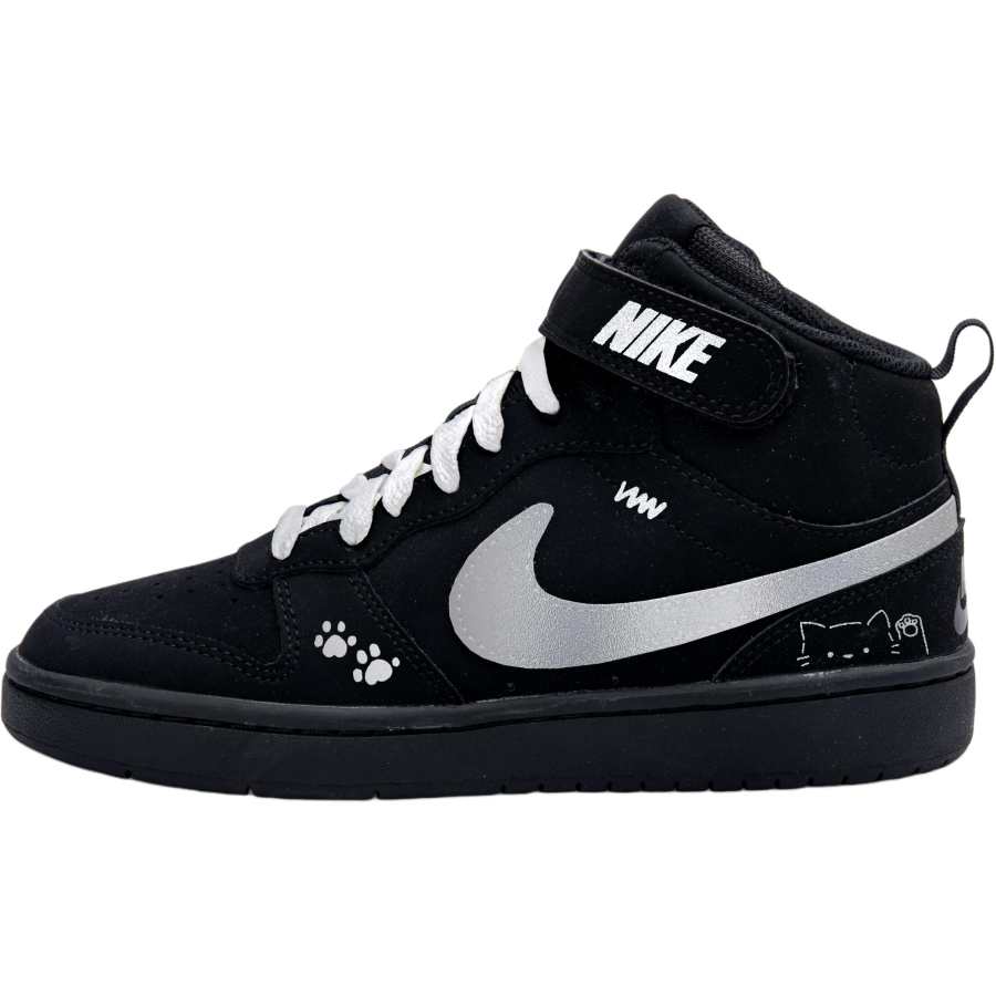 Nike Nike Court Borough High top Kids' Skateboarding Shoes Black Teenagers