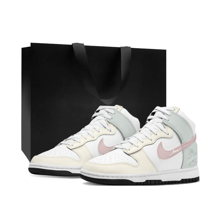 Nike Nike Dunk Thermal Cushioning Abrasion Resistant High top Skateboard Shoes Women's Pink