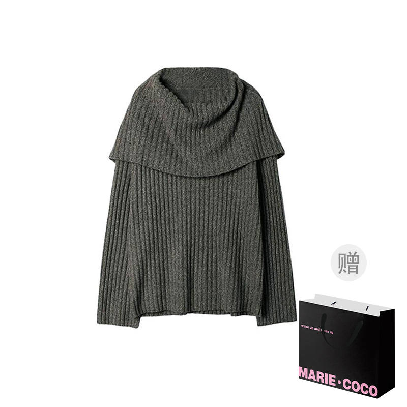 MARIE·COCO Knitwear Women's Top Lapel Moderate A Line
