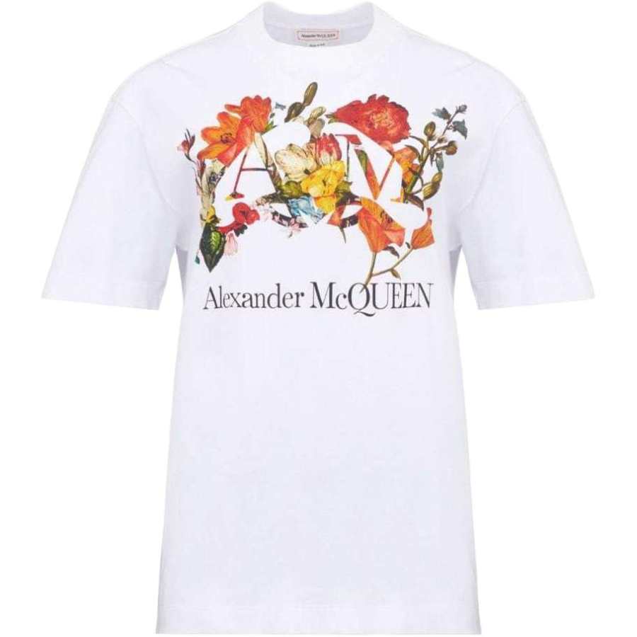 Alexander McQueen Dutch Flower Logo-print T-shirt