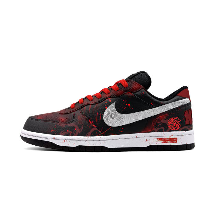 Nike Nike Low top Skateboard Shoes Men's Black Red White