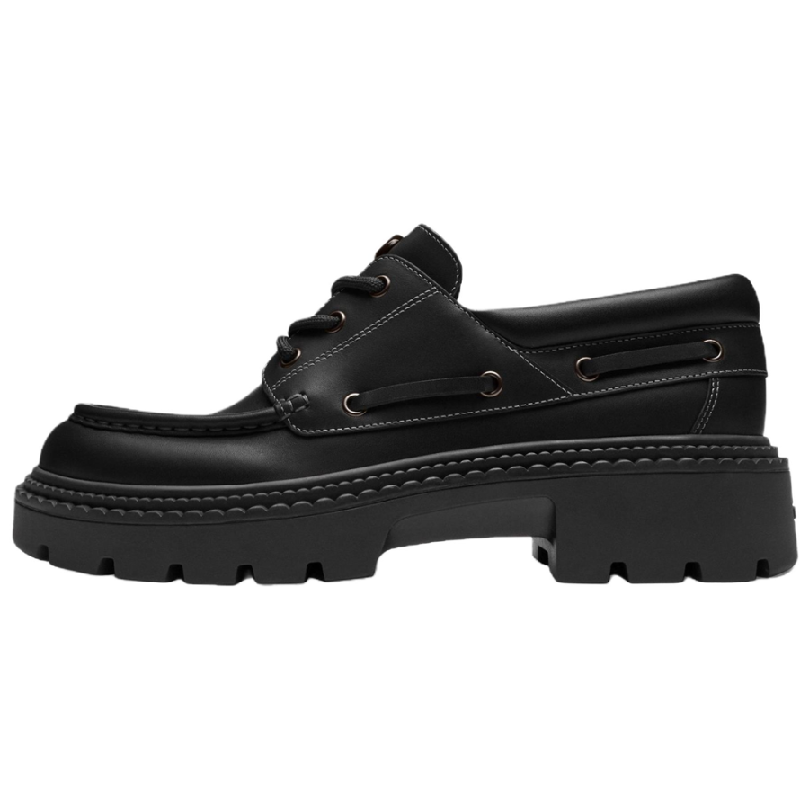 COACH Cow Leather Casual Shoes Men's Black