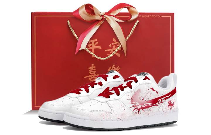 Nike Nike Court Borough Low top Skateboard Shoes Women's White Red