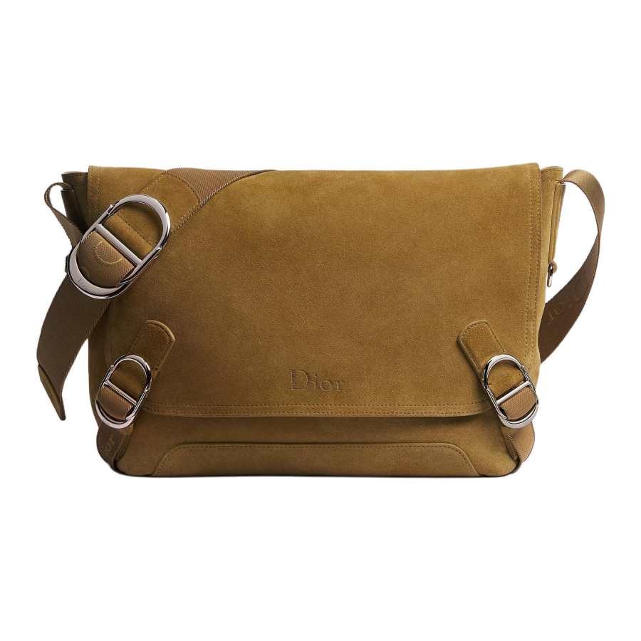 DIOR Jett Suede Cow Leather Crossbody Bag, Shoulder Bag Medium Men's Brown