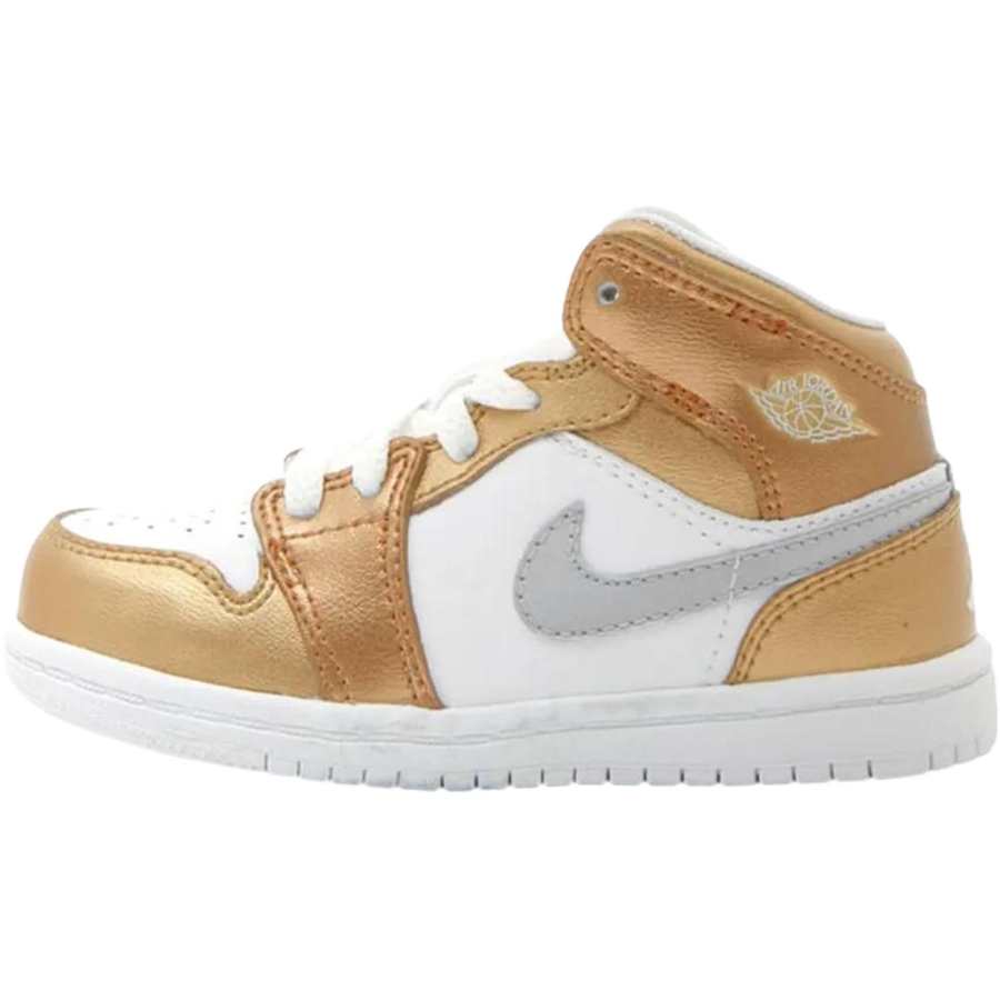 Jordan Jordan Air Jordan 1 High top Basketball Shoes Gold Unisex