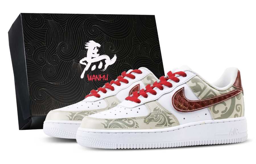 Nike Nike Air Force 1 Auspicious Horse Welcome Spring Abrasion Resistant Balance Abrasion Resistant Balance Low top