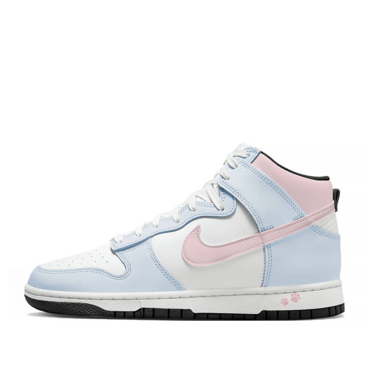 Nike Nike Dunk Thermal Cushioning Abrasion Resistant High top Skateboard Shoes Women's Pink/Blue