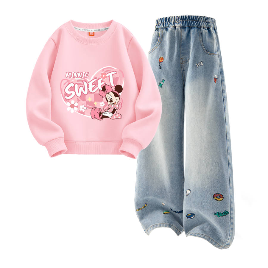 Disney Kids Casual Sportswear Crew Neck Moderate