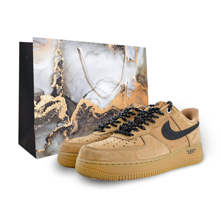 Nike Nike Air Force 1 Slip Resistant Abrasion Resistant Low top Skateboard Shoes Unisex Brown