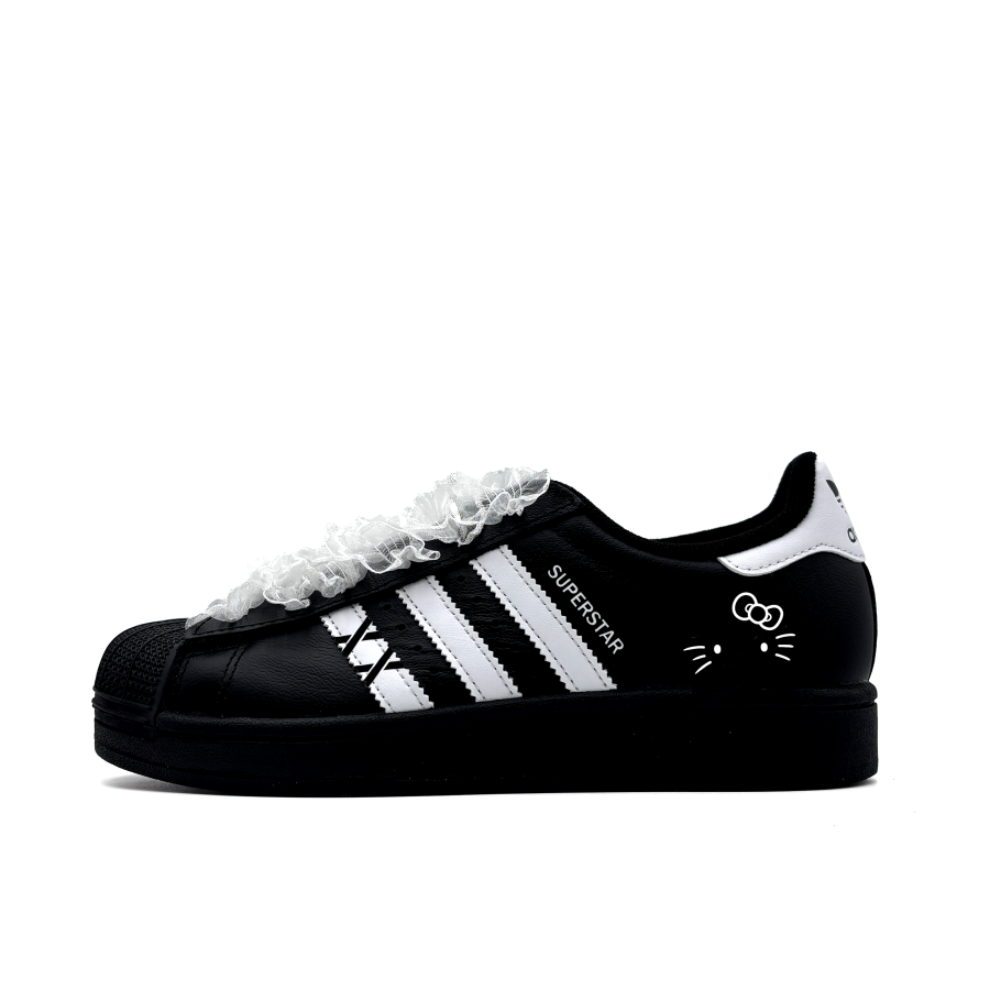 Adidas Originals Superstar 2 Meowth Kitten Leather Abrasion Resistant Abrasion Resistant Low top