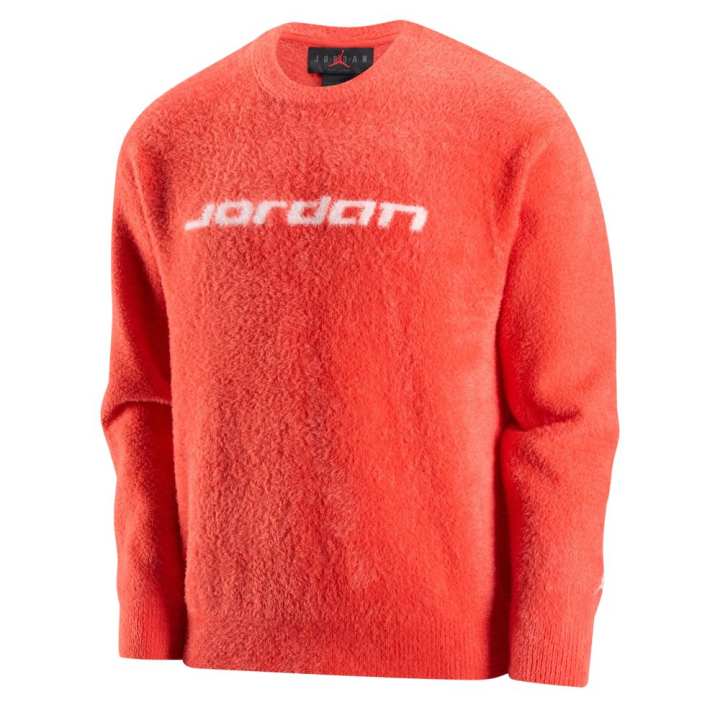Jordan Jordan Sweaters Men's Pepper Red/Sail White Crew Neck Moderate