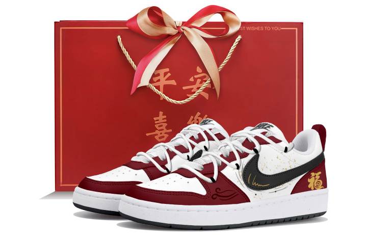 Nike Nike Court Borough Low top Skateboard Shoes Women's Black White Red