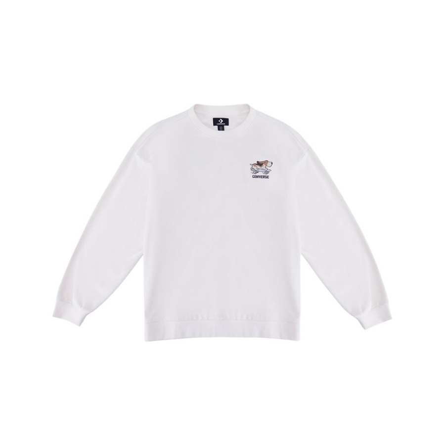 Converse Converse Sweatshirts Unisex White Crew Neck Moderate