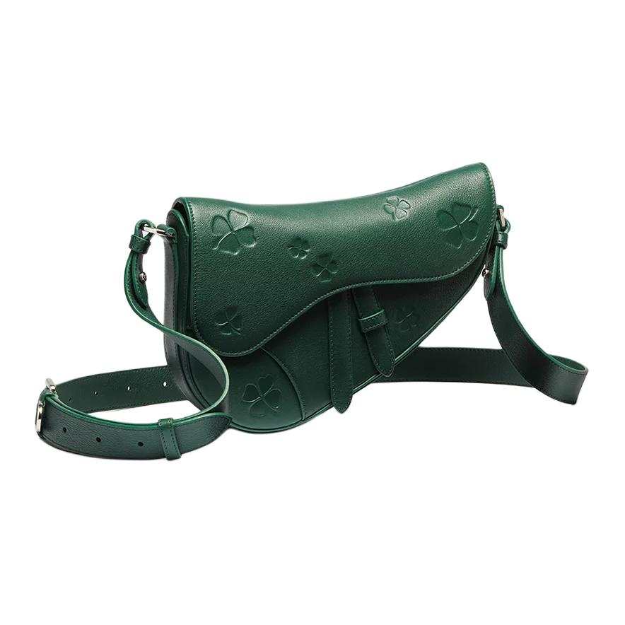 DIOR Cow Leather Saddle Bag, Crossbody Bag, Shoulder Bag Men's Green