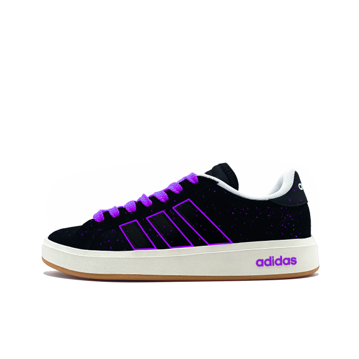 Adidas Adidas Grand Court Base 00s Taro Paste Tart Synthetic Leather, Split Cow Leather Abrasion Resistant Abrasion Resistant