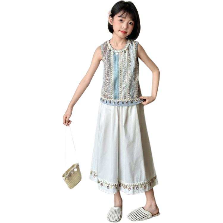 PROTECTCAMEL PROTECTCAMEL Pre School Two Piece Skirt Sets Crew Neck Moderate Mid Length