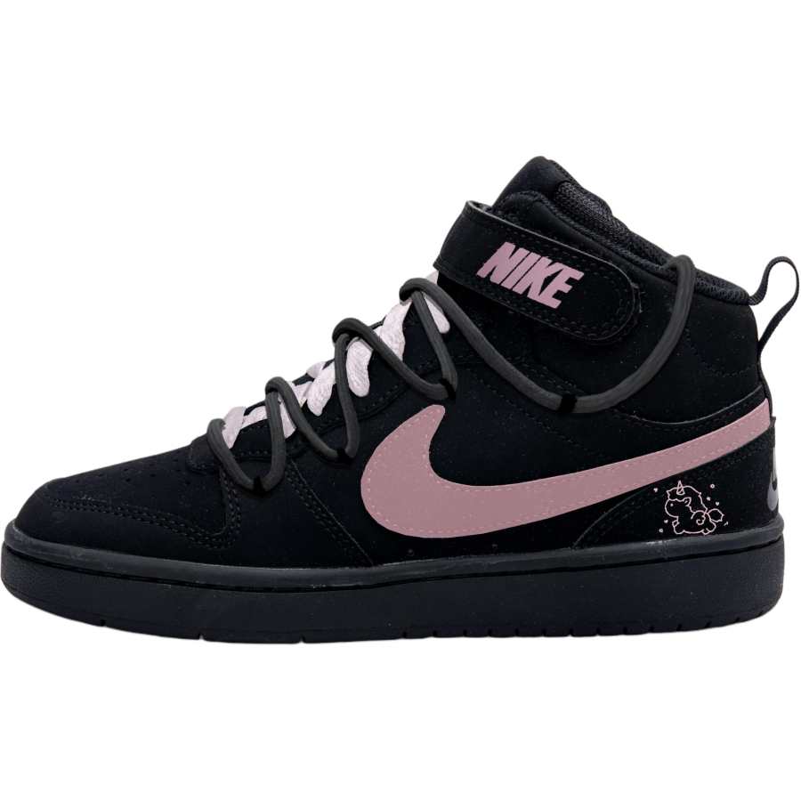 Nike Nike Court Borough High top Kids' Skateboarding Shoes Black Teenagers