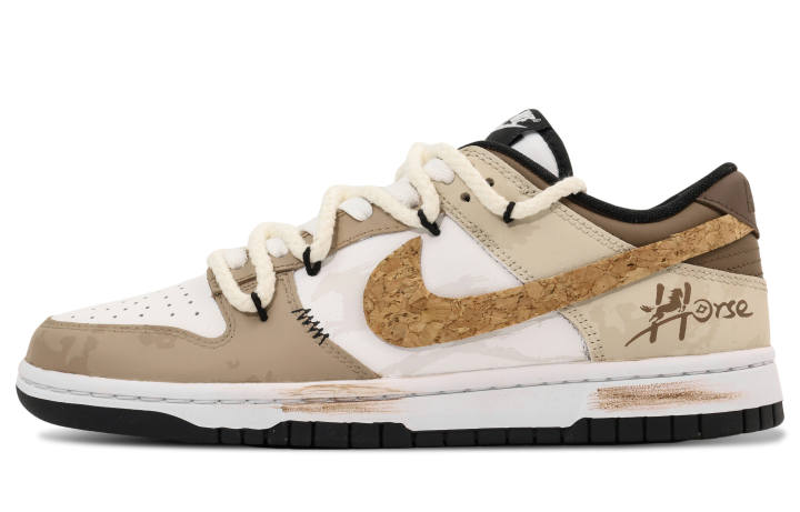 Nike Nike Dunk Instant Wealth Abrasion Resistant Abrasion Resistant Low top Skateboard Shoes Unisex Brown White