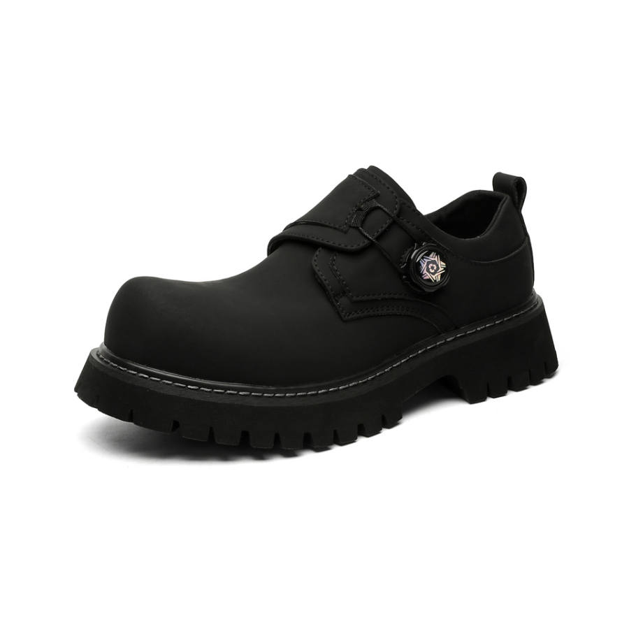 Lanza Classic British Vintage Platform Height Increasing Fashion Niche Individual Design Ambient Chunky Derby Shoes