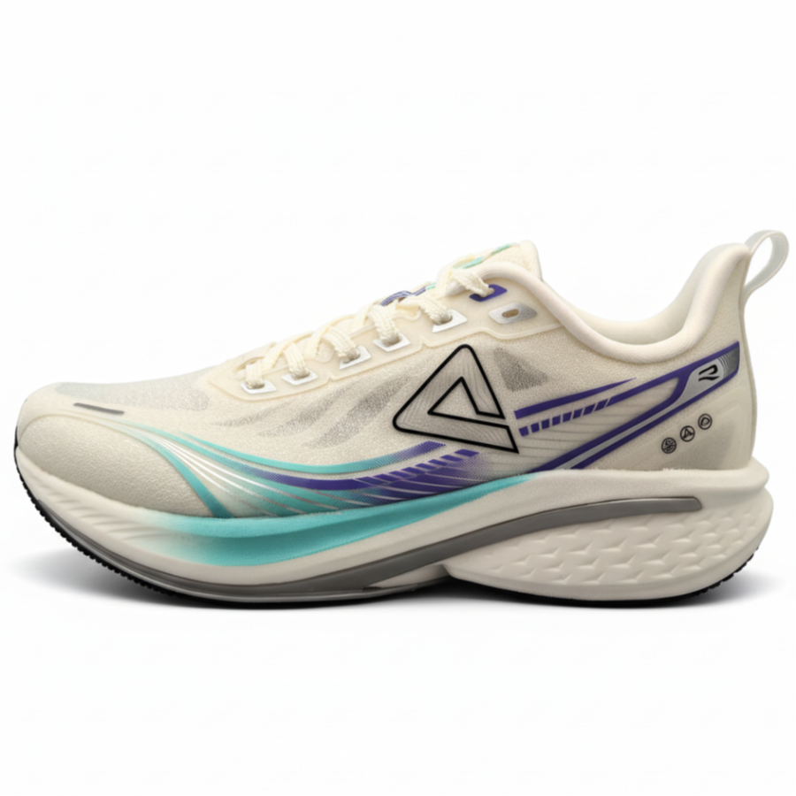 PEAK Taichi 8.0 Fabric Low top Running Shoes Unisex White/Green/Purple