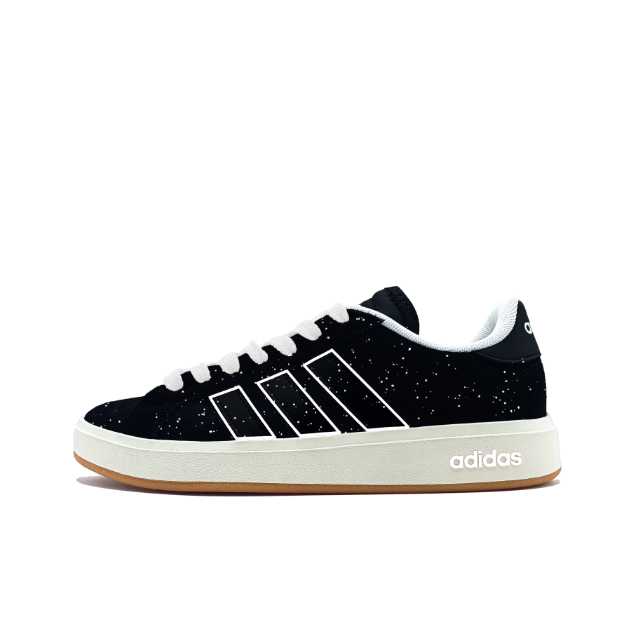 Adidas Adidas Grand Court Base 00s Pure White Snow Synthetic Leather, Split Cow Leather Abrasion Resistant Low top