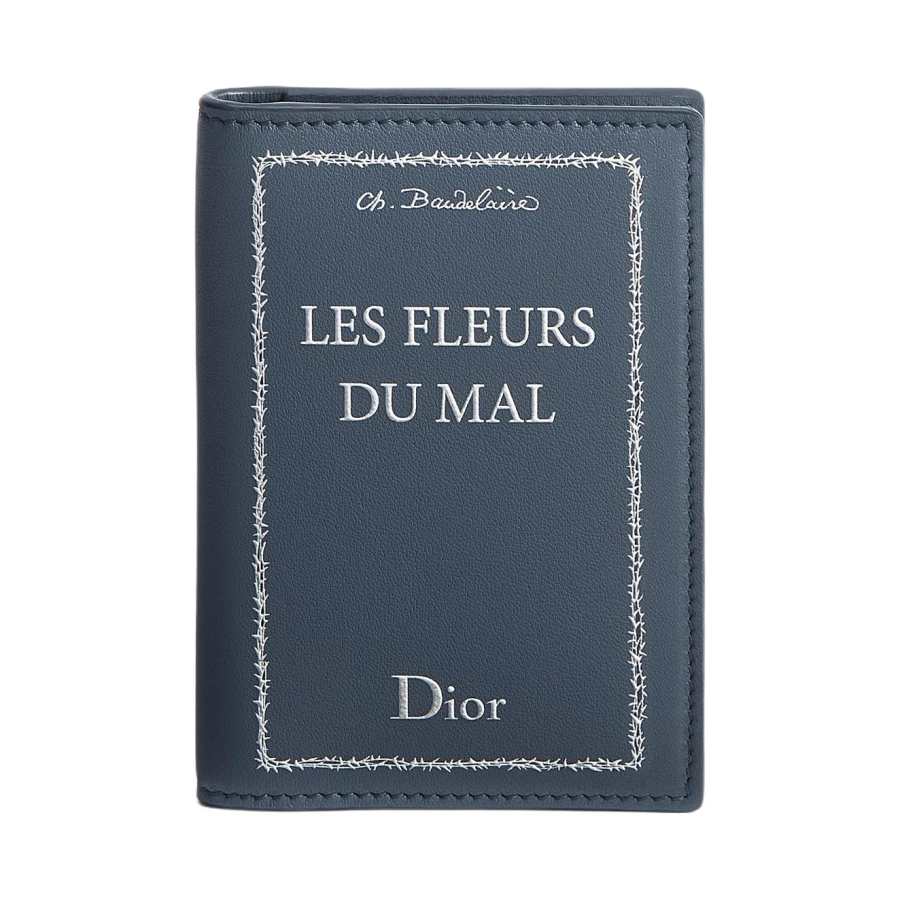 DIOR DIOR Cow Leather Card Holder Men's Blue