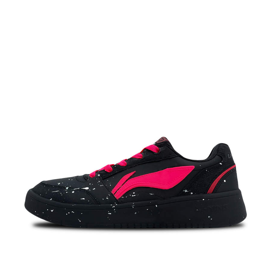 Li-Ning Li Ning Sycee V3 Sharp Red Synthetic Leather Lightweight Low top Skateboard Shoes Men's Black Red