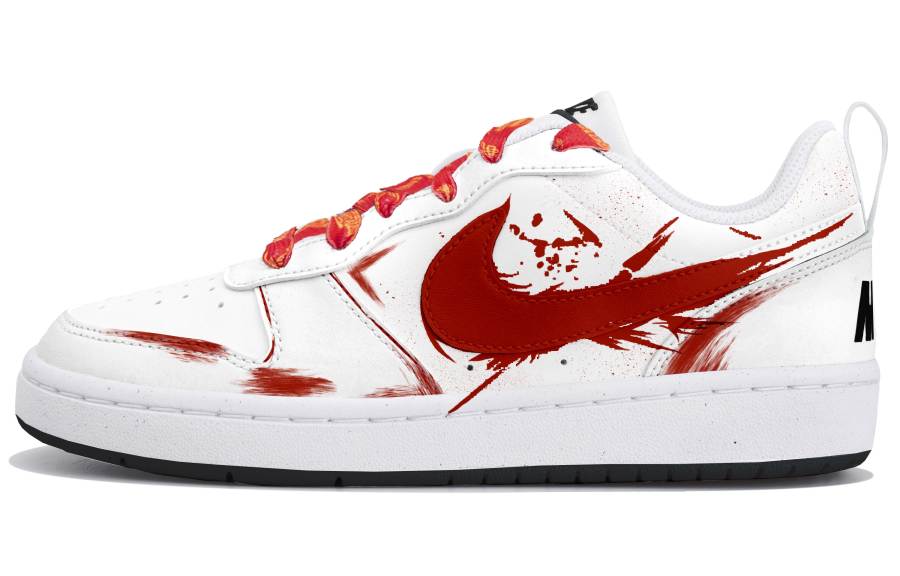 Nike Nike Court Borough Low top Kids' Skateboarding Shoes White Red Teenagers