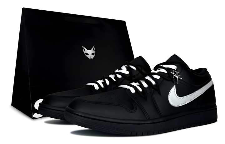 Jordan Jordan Air Jordan 1 Low 'Triple Black Dimension Cushioning Abrasion Resistant Cushioning, Wear Resistant Low top