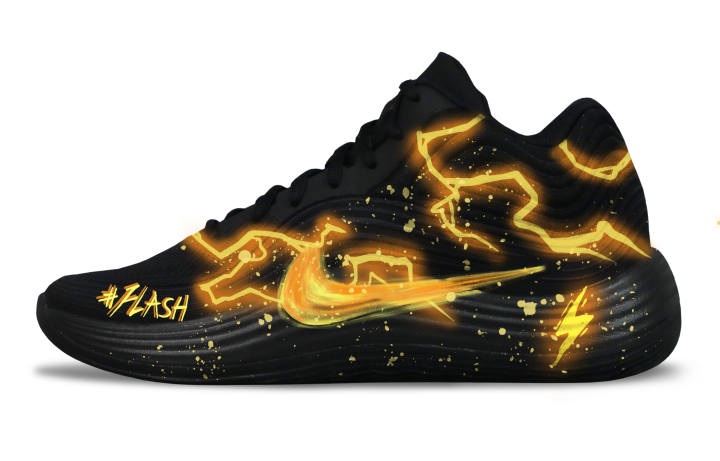 Nike Nike Precision 8 Mid top Basketball Shoes Unisex Black Yellow