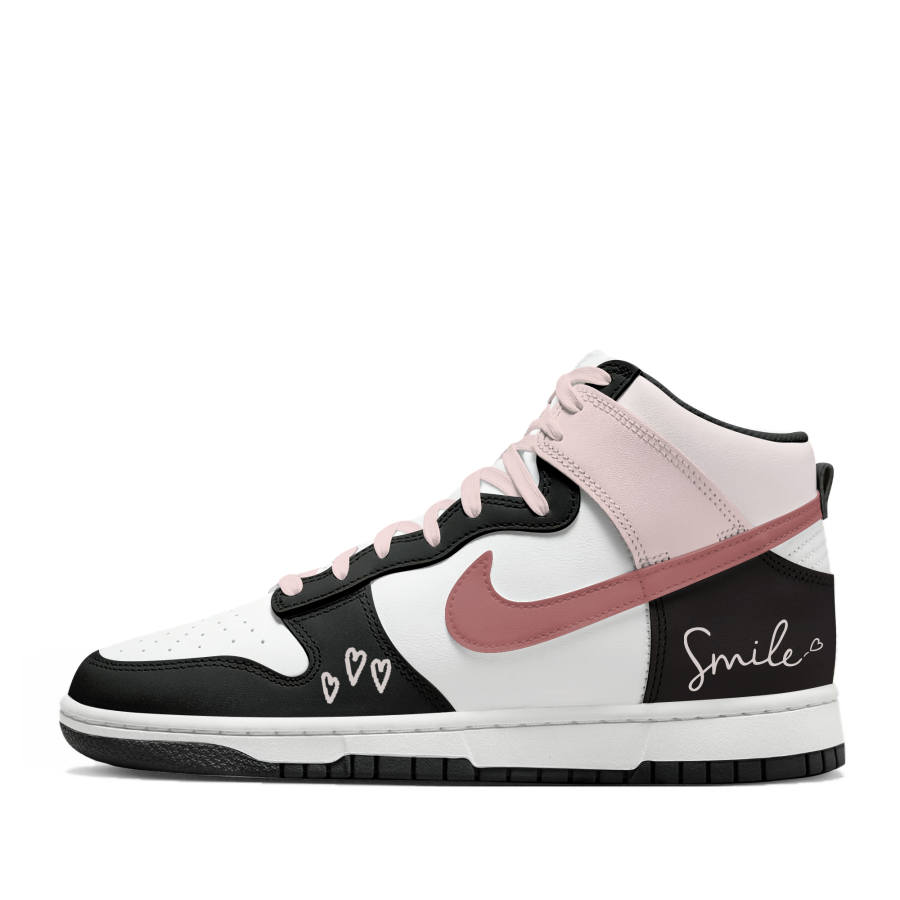 Nike Nike Dunk Thermal Cushioning Abrasion Resistant High top Skateboard Shoes Women's Pink/Red/Black/White