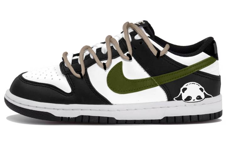 Nike Nike Dunk Low top Skateboard Shoes Unisex Black White Green