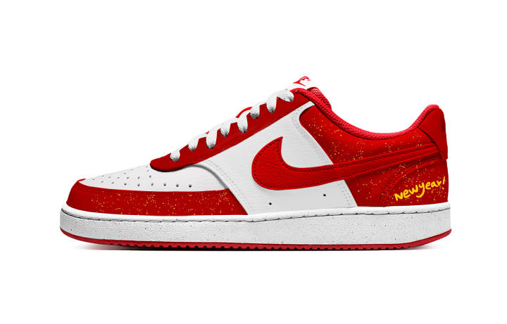Nike Nike Court Vision 1 One Horse Levels The Plain Abrasion Resistant Low top Skateboard Shoes Men's Red